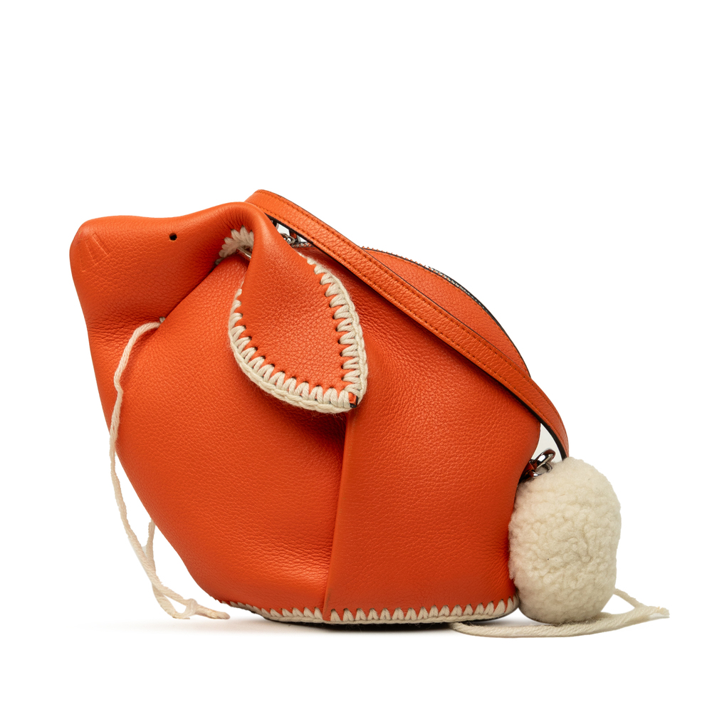 Pre-Loved LOEWE Mini Calfskin Stitched Bunny Crossbody
